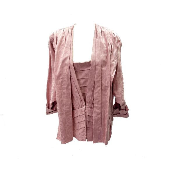Vintage Chiara Collezione Pink Jacquard Drape Jacket